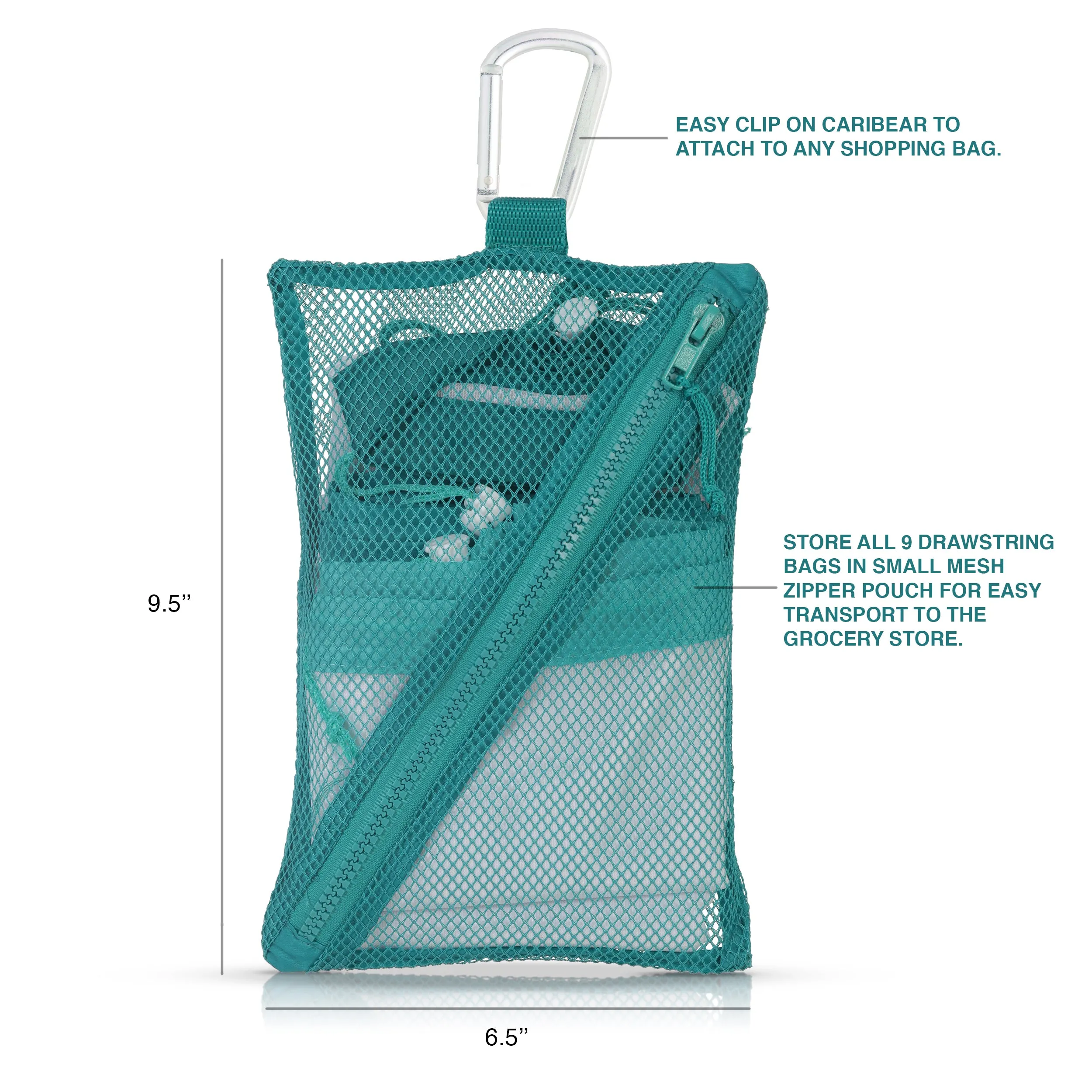 10 pcs Mesh Produce Bag Set