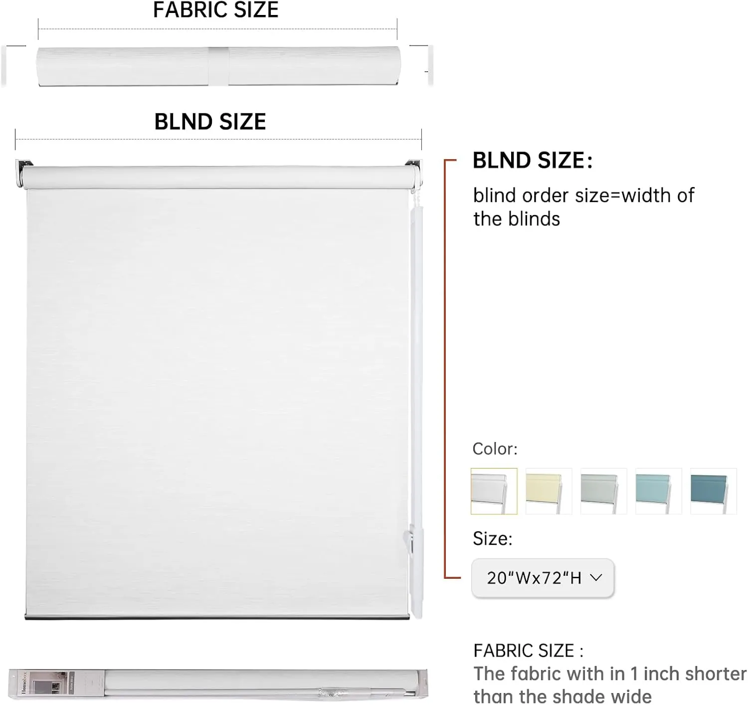 100% Blackout Roller Window Shades, Striped Jacquard Window Blinds with Thermal Insulated, UV Protection Waterproof Fabric, Roll up and Down Shades Home and Office(White - 34" W x 72" H)