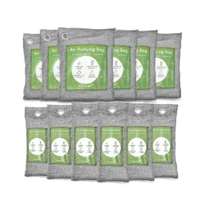12 Pack Bamboo Charcoal Air Purifying Bag Activated Charcoal Bags Odor Absorber Moisture Absorber Natural Car Air Freshener Shoe Deodorizer