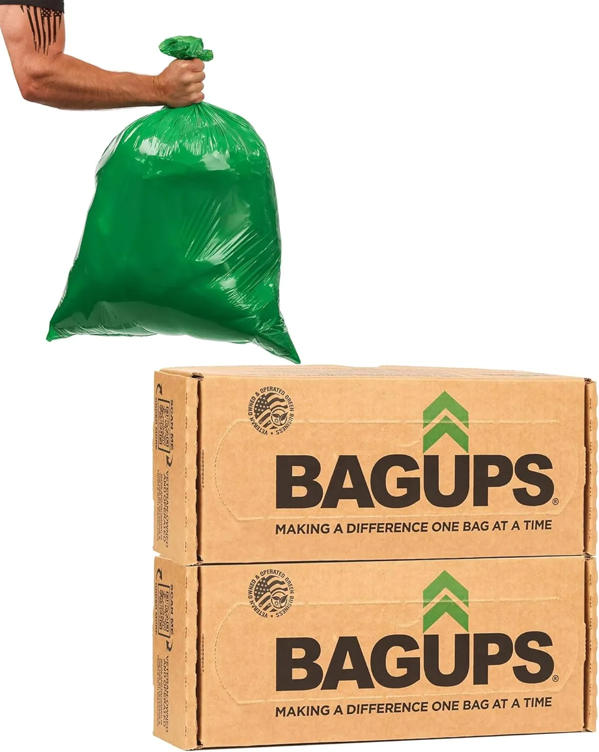 13 Gallon Tall Kitchen Bags, Biodegradable Trash Bags 24"x32"x.95 mil thick ASTM D6954-18, 2 Bag Dispensers 30 Bags (30 Bags With 2 Dispensers)