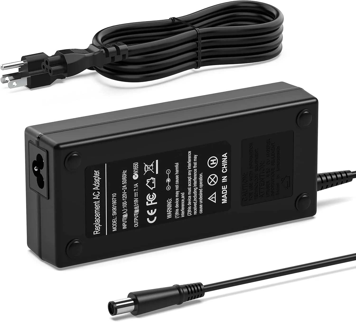 135W AC Adapter Laptop Charger for HP 391174-001 384023 481420-001; HP DC7800 DC7900; HP Compaq Elite 8000 8200 8300 with Size 7.4mm 5.0mm Power Supply Cord Plug