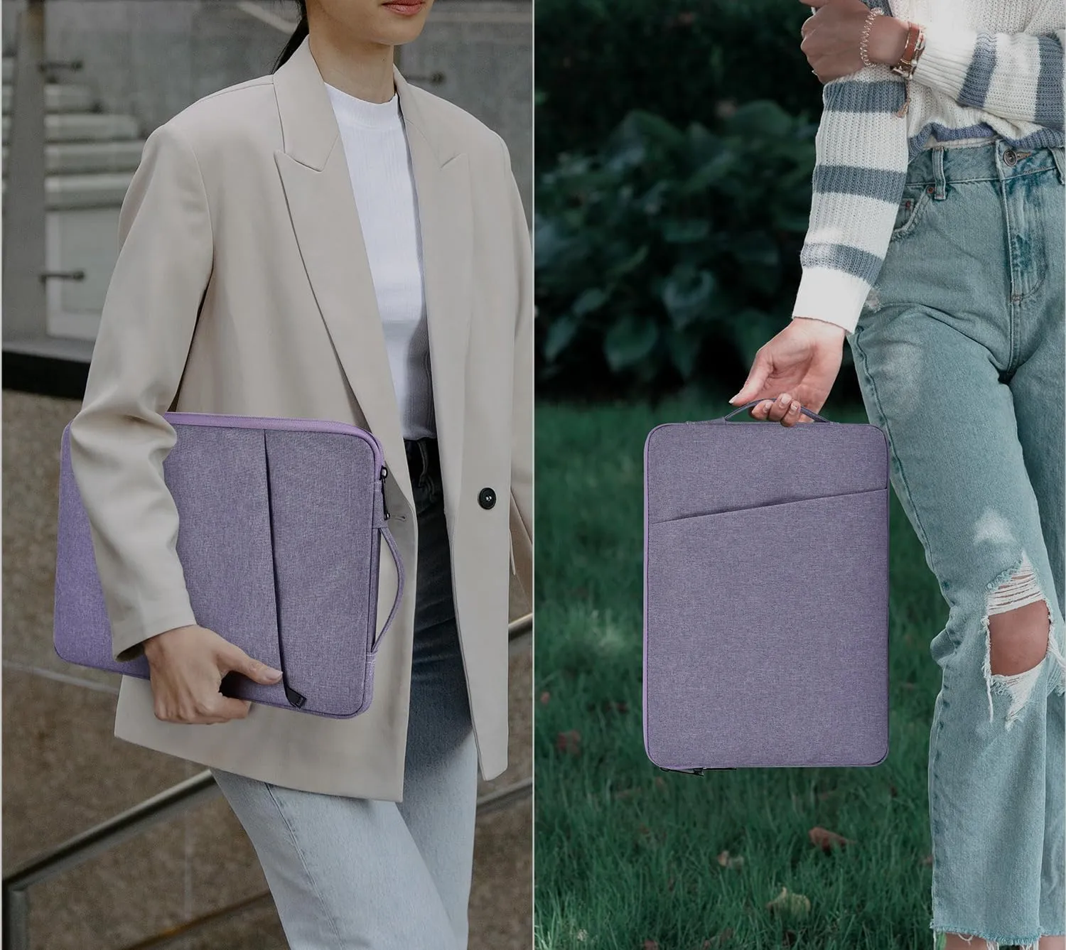 14 Inch Laptop Sleeve Case for HP Chromebook/Stream/Pavilion Plus 14, Lenovo IdeaPad, ASUS Vivobook Go, Dell Latitude Computer Bag, Ultra Violet