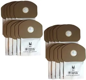 20 Eureka Sanitaire BV-2 Bags; Fits Back Pack SC412 BV-2; Compare to Part # 62370; Designed & Engineered by Crucial Vacuum