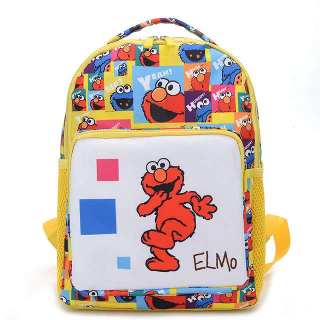 2019 New Fashion Children School Bags for Girls Boy Cartoon Elmo Student School Backpack Kids Bag Mochila Escolar