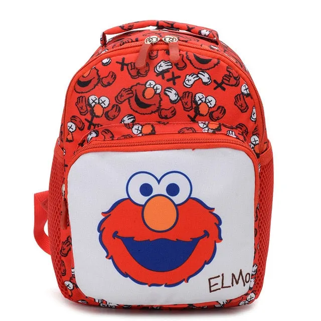 2019 New Fashion Children School Bags for Girls Boy Cartoon Elmo Student School Backpack Kids Bag Mochila Escolar