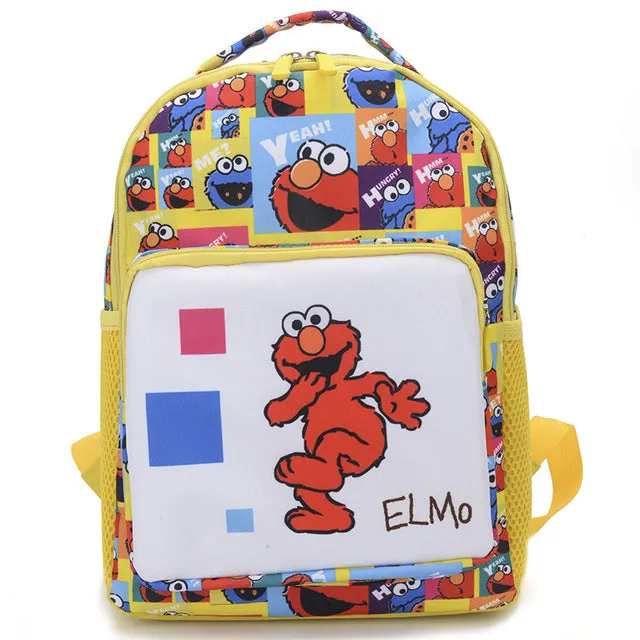 2019 New Fashion Children School Bags for Girls Boy Cartoon Elmo Student School Backpack Kids Bag Mochila Escolar
