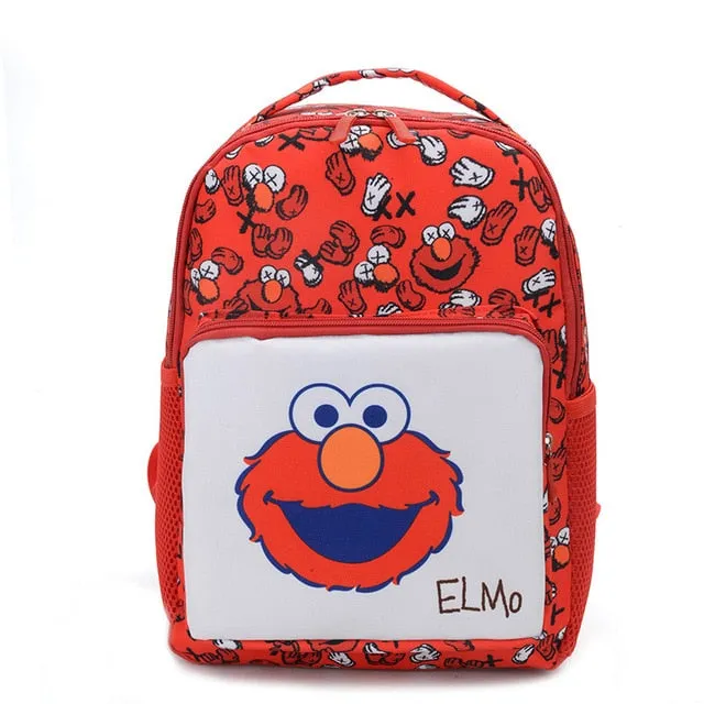 2019 New Fashion Children School Bags for Girls Boy Cartoon Elmo Student School Backpack Kids Bag Mochila Escolar