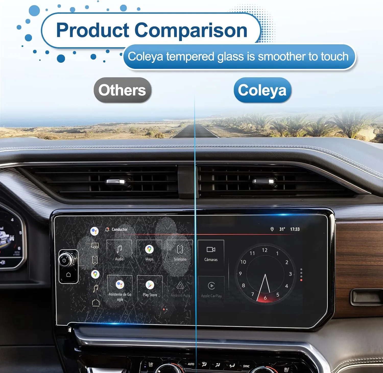 2022 2023 2024 2025 Sierra 1500 Screen Protector for GMC Sierra 1500 (AT4/AT4X/Denali/Denali Ultimate) 13.4-inch Touch Screen, 9H Tempered Glass 2025 Sierra 1500/2500HD/3500HD Accessories 13.4"