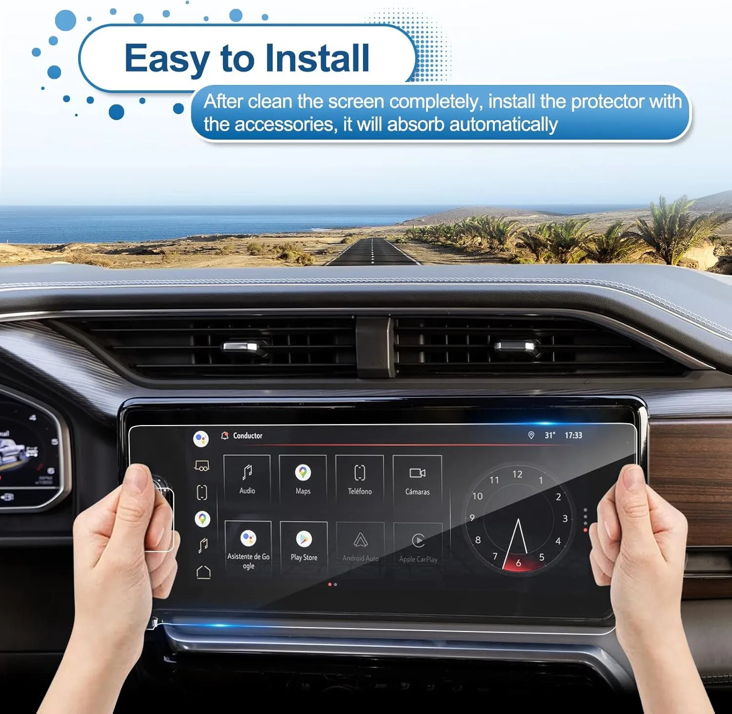 2022 2023 2024 2025 Sierra 1500 Screen Protector for GMC Sierra 1500 (AT4/AT4X/Denali/Denali Ultimate) 13.4-inch Touch Screen, 9H Tempered Glass 2025 Sierra 1500/2500HD/3500HD Accessories 13.4"