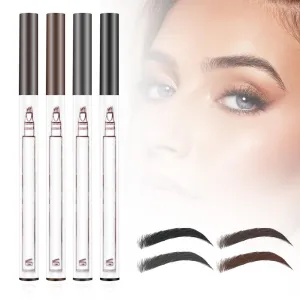 2025 New Waterproof Brow Pencil with Micro-Fork Tip, Natural Makeup Fine Stroke Eyebrow Tattoo Pencil, Eyebrow Pencil Microblading Eyebrows Pencils for women (4pcs Colorful)