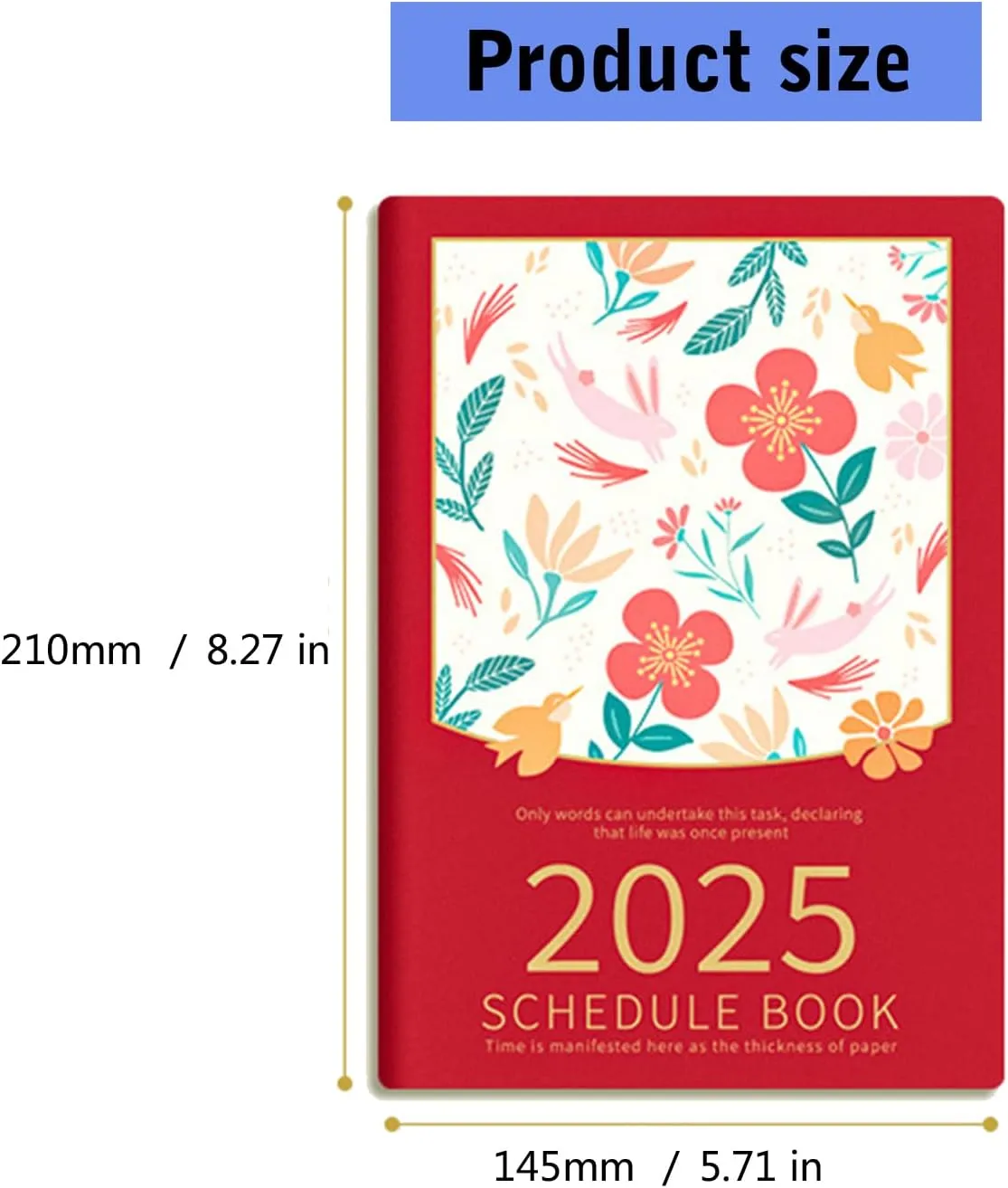 2025 Schedule Planner Notebook Journaling Notebooks Daily/Weekly/Monthly Planner For Home Office School