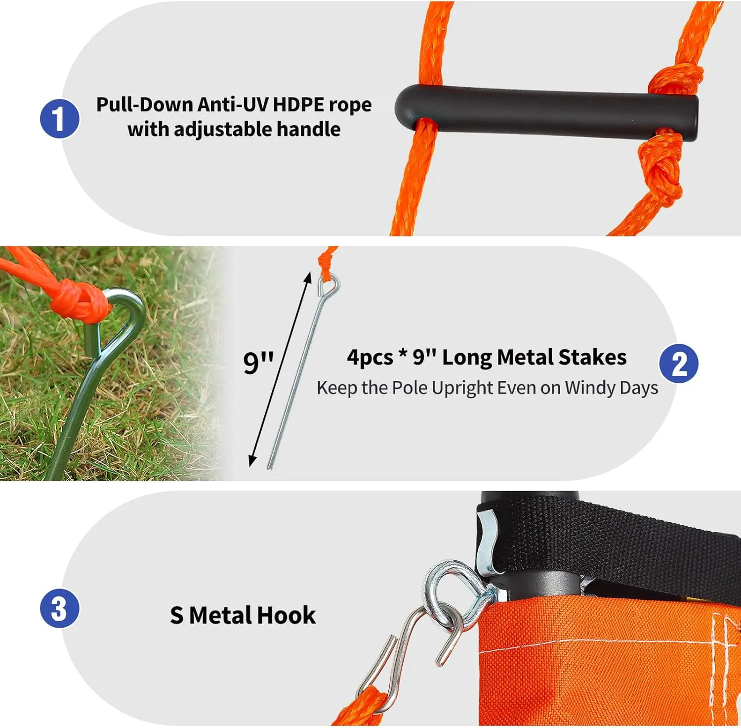 20ft Portable Volleyball Net Set for Backyard Beach, Outdoor Height Adjustable Volleyball Net System with Heavy Duty Poles, Durable Net, PU Volleyball & Pump, Carry Bag