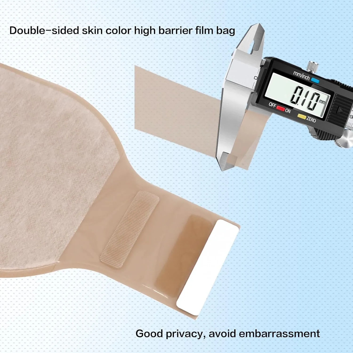 20PCS Colostomy Bags, Max Cut 60mm Ostomy Supplies,One Piece Drainable Ostomy Pouch for Ileostomy Stoma Care