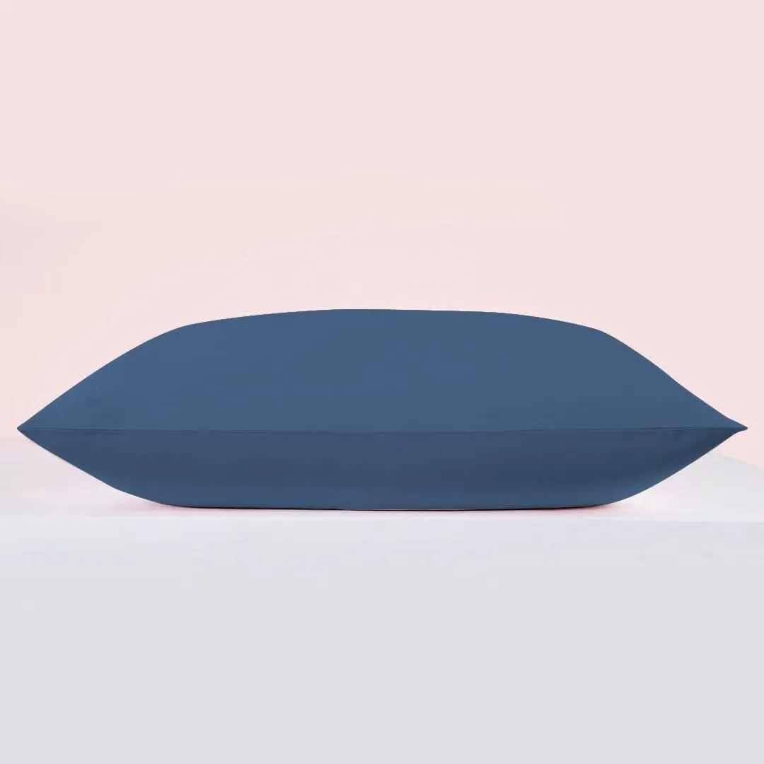 25 Momme Premium Mulberry Blue Silk Pillowcase for Hair and Skin | Handcrafted Hypoallergenic & Anti-Acne Silk Pillow Cases with Zipper | King - 20" x 36", Ocean