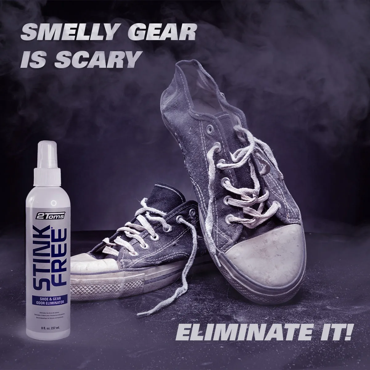 2Toms StinkFree, Shoe & Gear Odor Eliminator Spray, 8oz