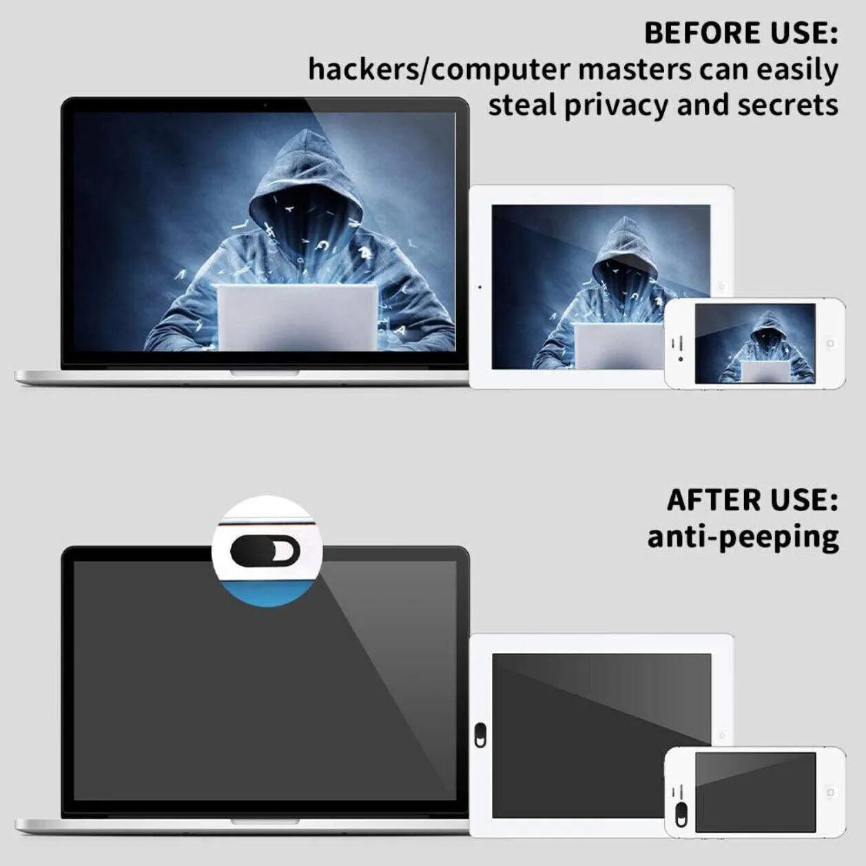 3 Pack Ultra-Thin Webcam Cover Laptop Ipad Web Camera Cover Slide Protection Au