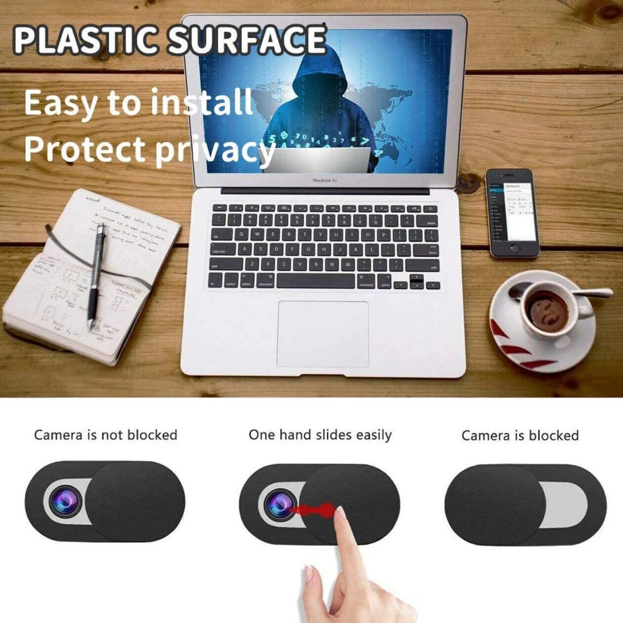 3 Pack Ultra-Thin Webcam Cover Laptop Ipad Web Camera Cover Slide Protection Au