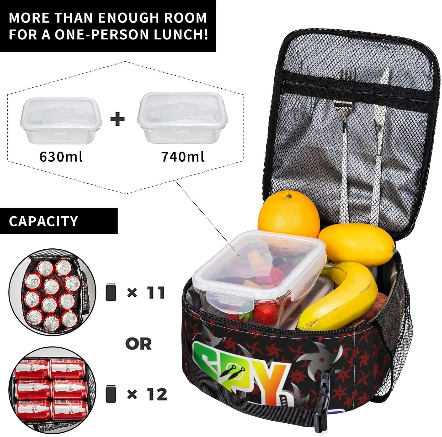 3 Piece Large Capacity Backpack Set Hiking Travel Camping Daypack With Lunch Bag Pencil Case