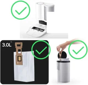 3.0L North American Version Dust Bag Parts，Compatible For Roborock，S7 S7 Plus T7S T7S Plus Vacuum Cleaner Dust Bin Dust Box Accessories(8PCS)