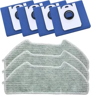 3/10pcs Dust Bags ，Compatible For BObsweep ，RC400 ，Compatible For Dustin，Compatible For Orb-i，Robot Vacuum Cleaner Replacement Parts 4.6L Capacity Clean Dust Bags(Mop Cloth Dust Bag)