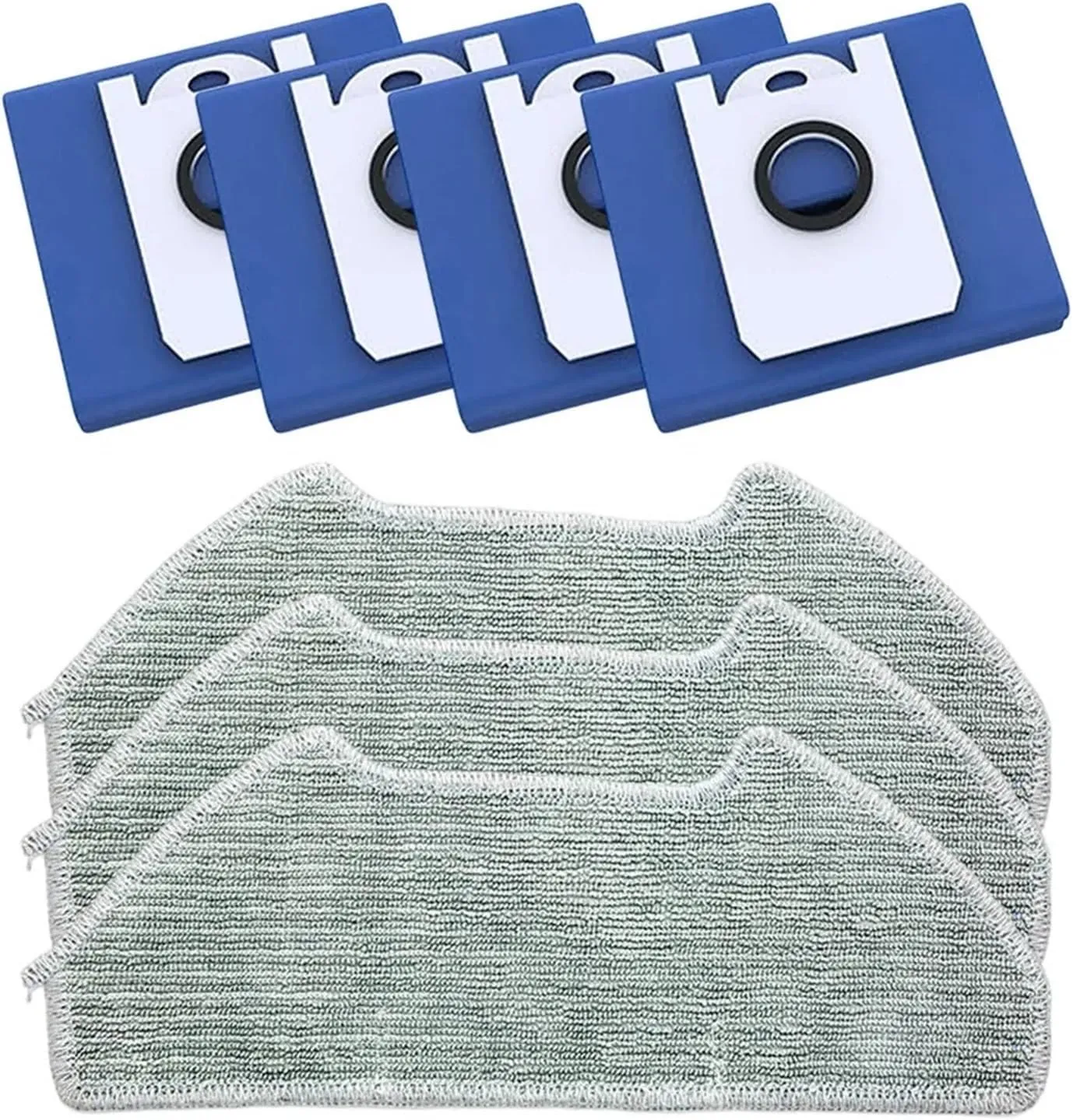 3/10pcs Dust Bags ，Compatible For BObsweep ，RC400 ，Compatible For Dustin，Compatible For Orb-i，Robot Vacuum Cleaner Replacement Parts 4.6L Capacity Clean Dust Bags(Mop Cloth Dust Bag)