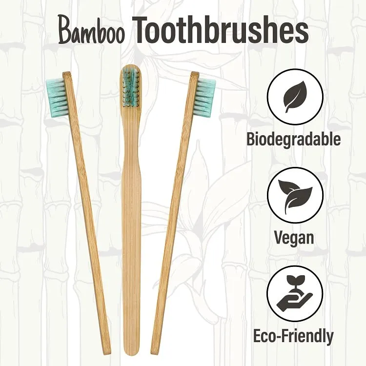 36 Prepasted Toothbrushes Bamboo,Individually Wrapped Biodegradable Vegan Eco Friendly,Soft Bristles Refreshing Mint Flavors,Great in Home and Fits Compact for Travel !