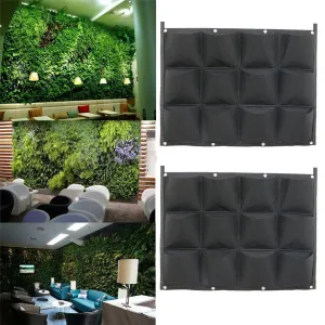 4 Pocket Planter Outdoor Vertical Garden Wall Planting Hanging Bag for Herbs AU