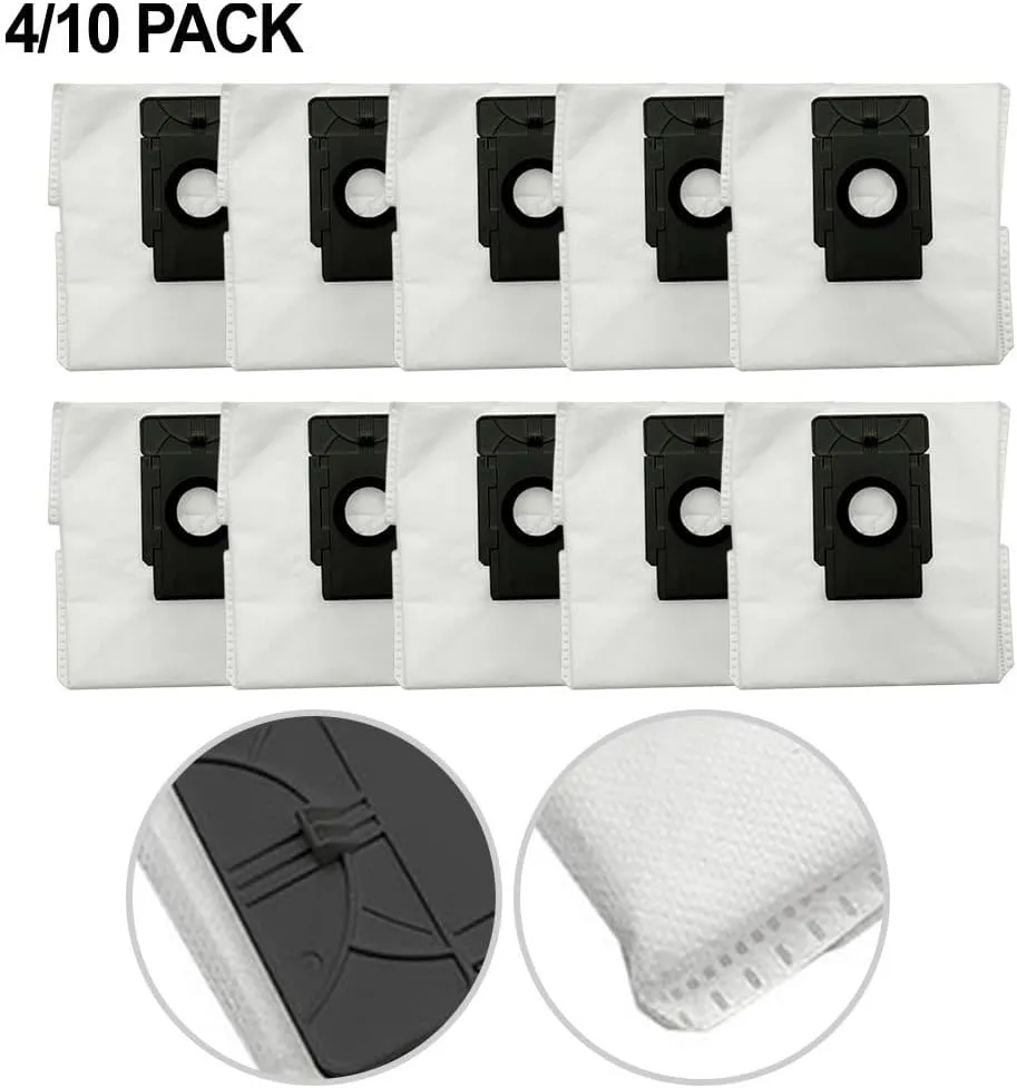 4/10pcs Dust Bags，Compatible For RV，10 Plus,Compatible For RVA，200 Robot Vacuum Home Cleaner Spare Parts Replacement Accessories(4pcs)