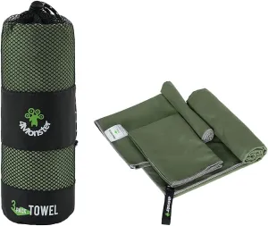 4Monster Camping Towels 3 Size at 1 Pack,Quick Dry Microfiber Towel,Beach Travel Towel Ultra Compact,Soft Gym Towel for Hiking Yoga Travel Sports Backpacking Trip and Pool