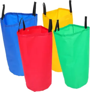4Pcs Outdoor Jump Bags for Sack Race Game with Handles for Balance and Coordination for Birthday Parties Family Gatherings School Sports Events