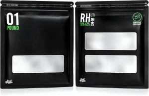 5 Pack 1 Pound Terpene Curing Bags 58%-62% RH Humidity 2-Way Control Lock & Seal Storage & Curing Heat Sealable 14x18.5x6 Inches (16 Ounce, 1lb)