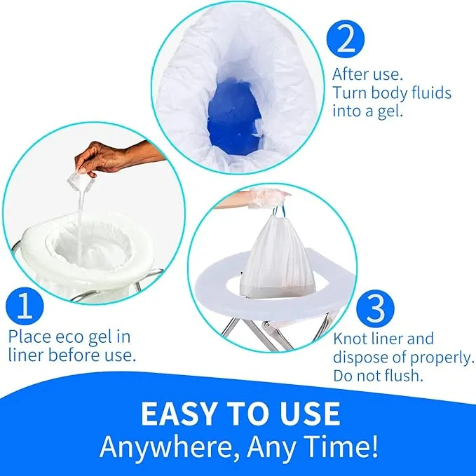 50 Packs Liquid Waste Gelling, Eco Deodorizing Gel Degradable Absorbent Poop Urine Gel for Outdoor Recreation Camping Toilet, Porta Potty Deodorizer Chemicals