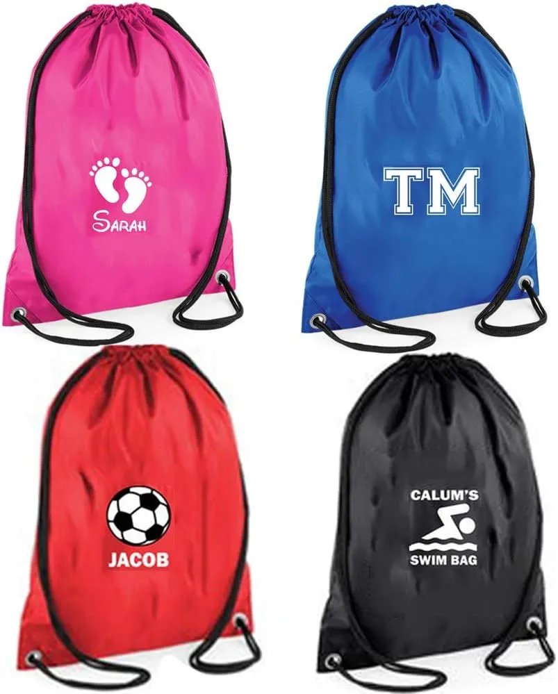 50 PCS Custom Drawstring Backpack Bulk,Custom Any Text/Logo Camping, Beach, Outdoor Sports Gym Bag