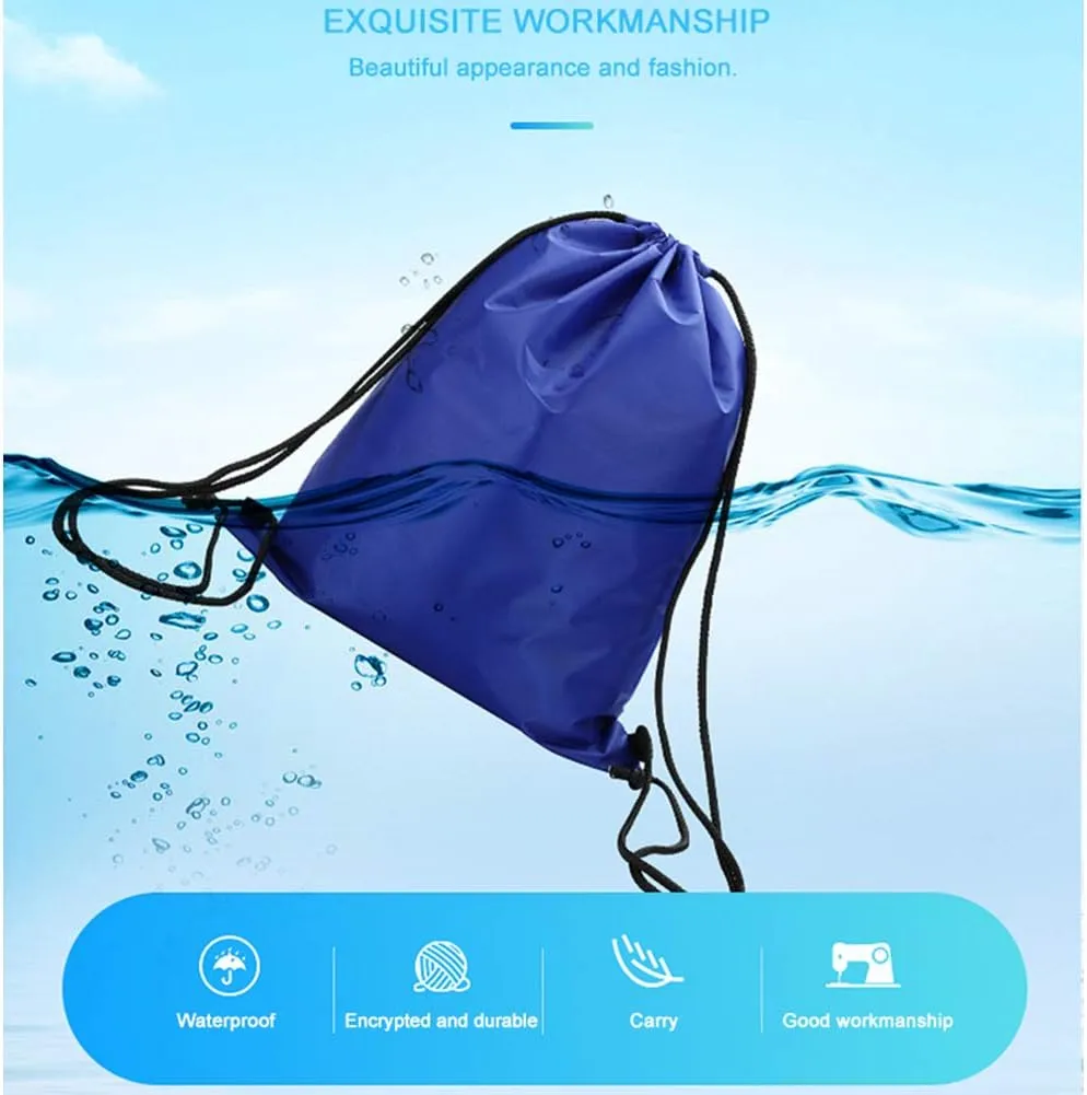 50 PCS Custom Drawstring Backpack Bulk,Custom Any Text/Logo Camping, Beach, Outdoor Sports Gym Bag