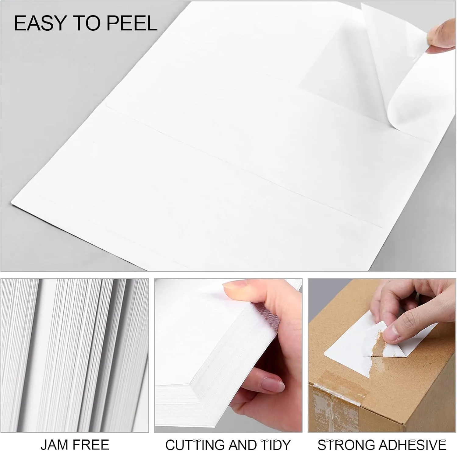 [500 Sheets 3000 Pcs] 6-UP 4''x3-1/3'' Shipping Labels for Laser & Inkjet Printers, A4 6 UP Shipping Mailing Stickers, 6 Pcs Per Page Shipping Labels,8.5"×11" White Stickers for Printer