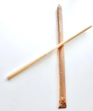 5000pcs (100pcs x 50 Bags) of Compostable Biodegradable Individually Wrapped Non-Soggy Paper Plastic Alternative Natural Sugarcane Fibre Straws