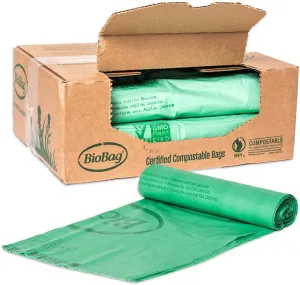 55 Gallon BioBag The Original Compostable Food Scrap Commercial Gallon Bags, 100% Compostable Certified (Made in USA) (80 Count)