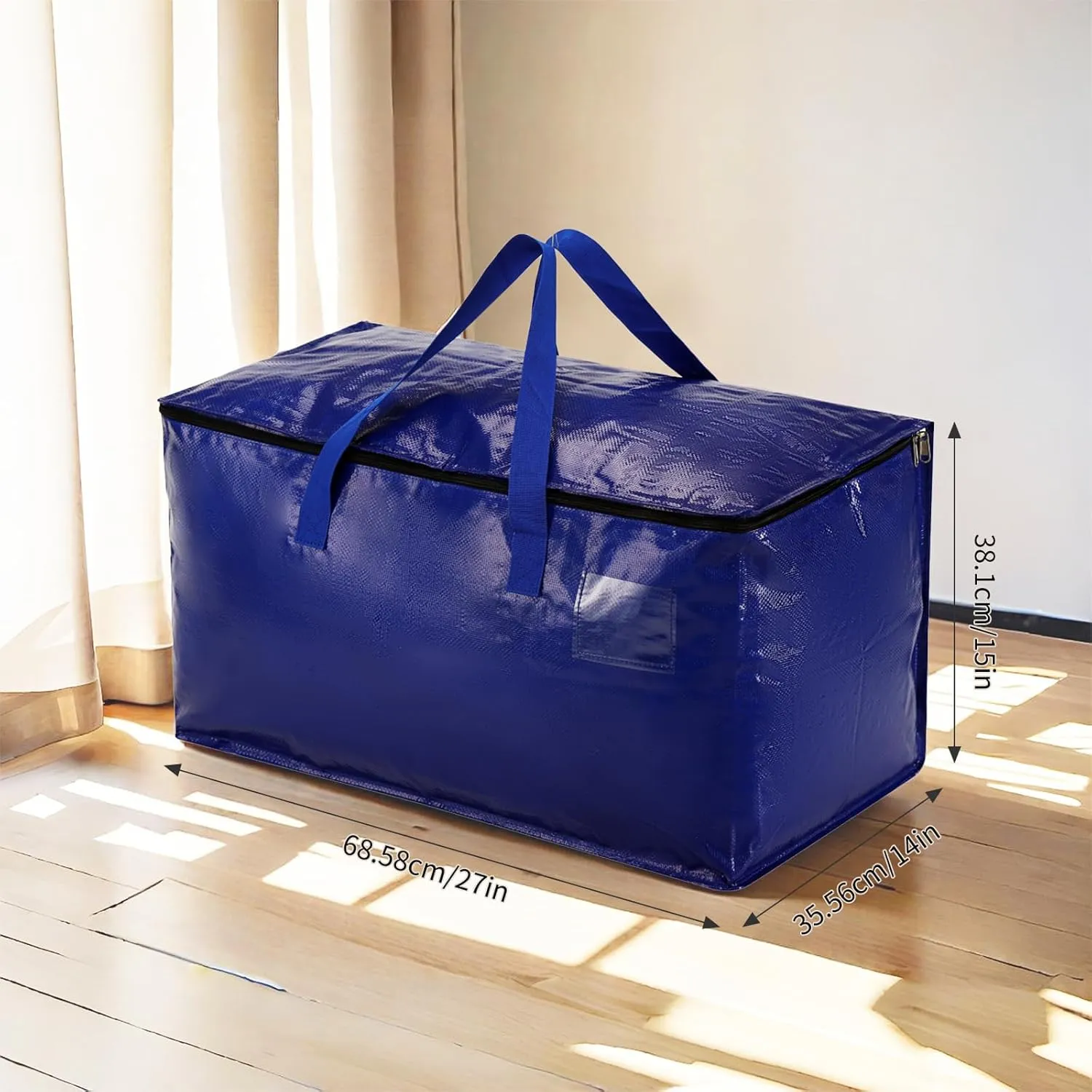 6 Pack Moving Bags Heavy Duty,Packing Bags For Moving,Water Resistant, Foldable,Zip Backpack,Reusable Storage,For Clothes Storage,Travelling Camping,College Essentials Moving Supplies (blue)