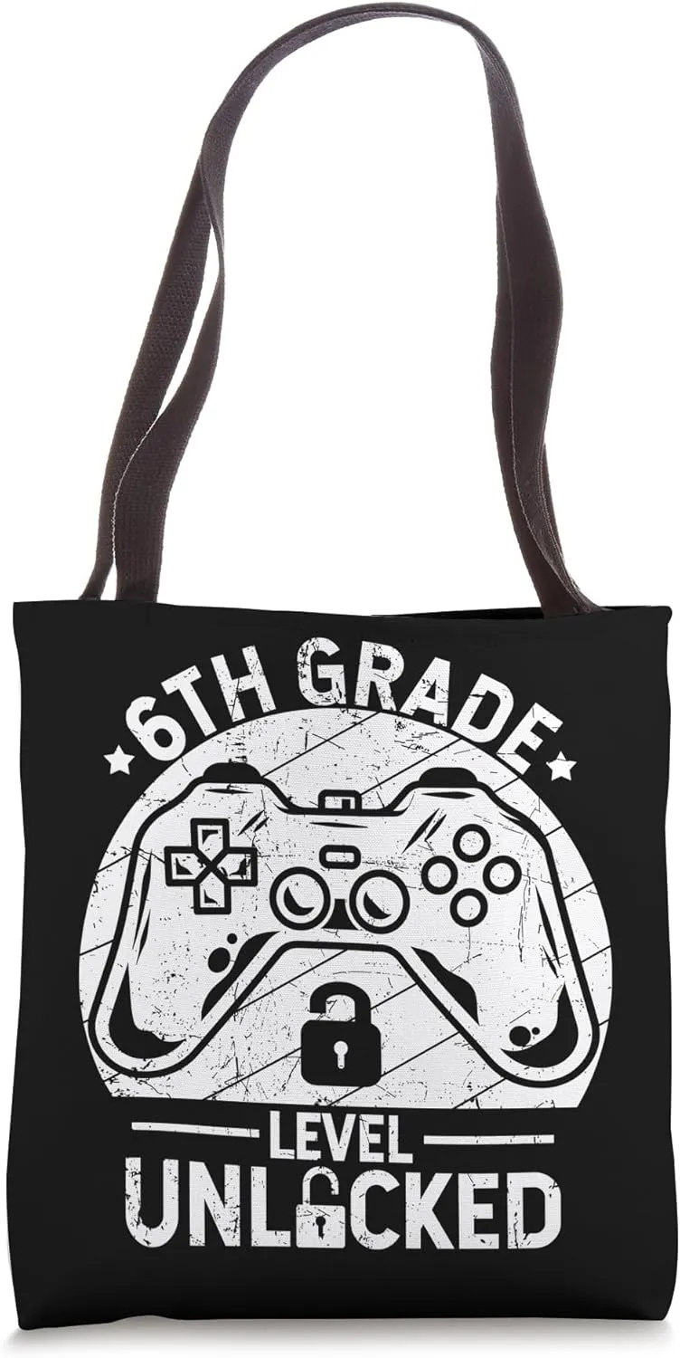 6th Grade Level Unlocked - Game On 6th Grade Back To School Tote Bag