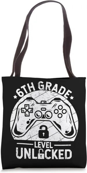 6th Grade Level Unlocked - Game On 6th Grade Back To School Tote Bag