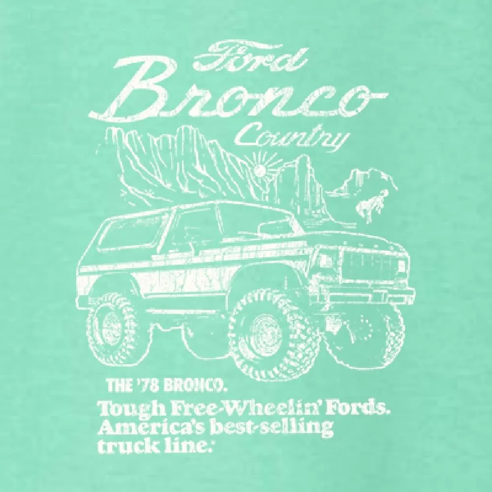 78 Ford Bronco Country Free Wheeling American Truck Cars and Trucks Front and Back Men's T-Shirt