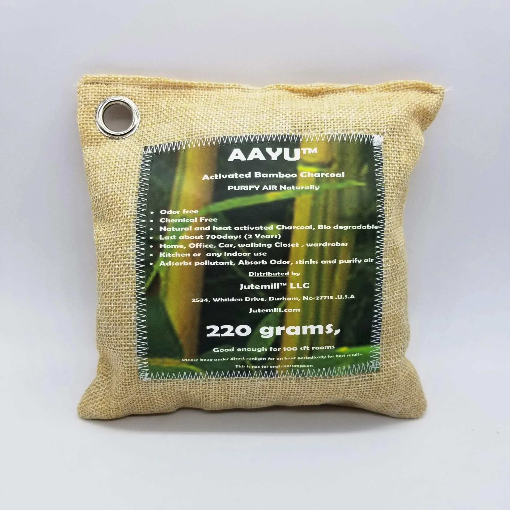 AAYU Activated Charcoal Air Purifying Bag 200g Bamboo Charcoal Natural Deodorizer for Home Room Car Closet Bathroom Pet Areas