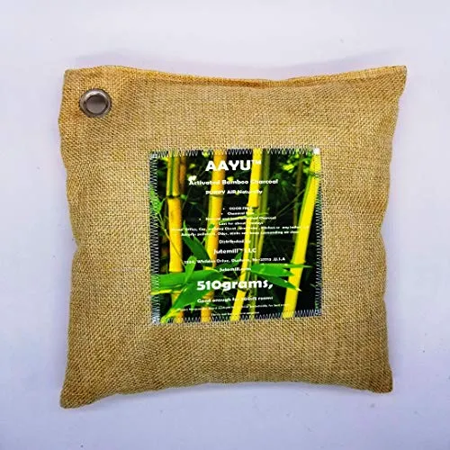 AAYU Activated Charcoal Air Purifying Bag 500g Bamboo Charcoal Natural Deodorizer for Home Room Car Closet Bathroom Pet Areas