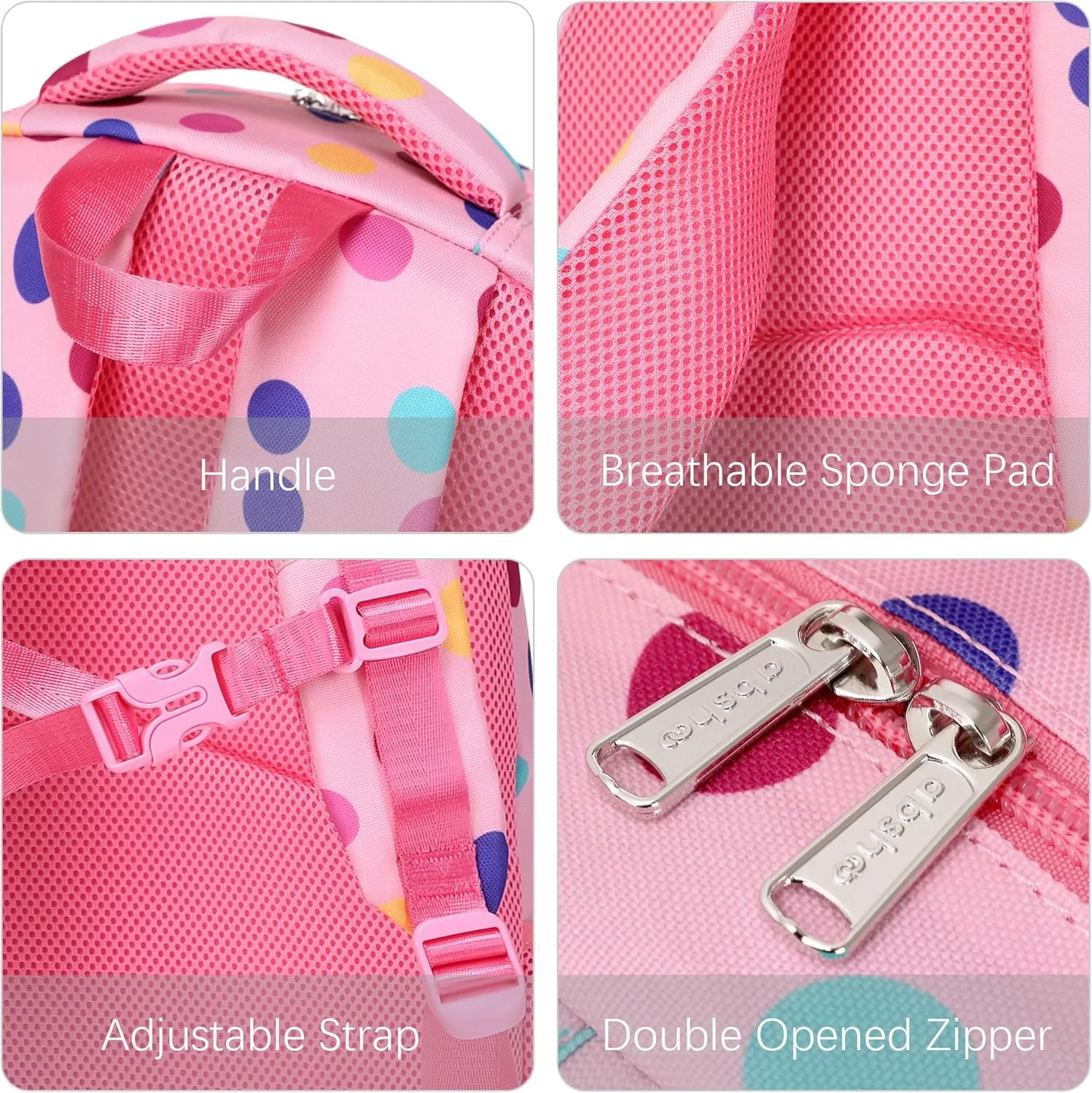 abshoo Colourful Polka Dots Kids Backpack For School Girls Elementary Kindergarten Bookbag Lightweight School Bags (Colourful Polka Dots)