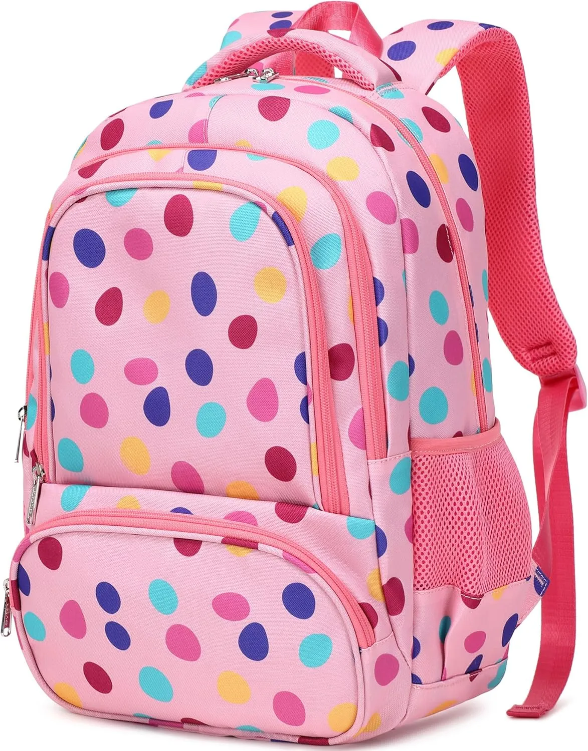 abshoo Colourful Polka Dots Kids Backpack For School Girls Elementary Kindergarten Bookbag Lightweight School Bags (Colourful Polka Dots)