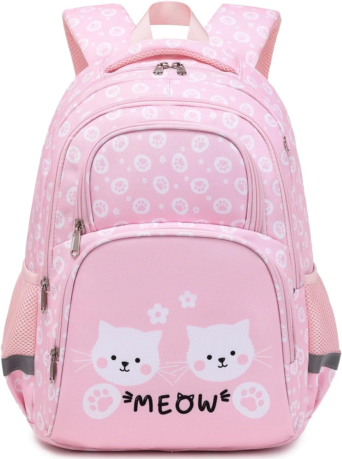 abshoo Cute Cat School Backpack For Girls Elementary Kindergarten Kids School Bag (Cat Pink A)