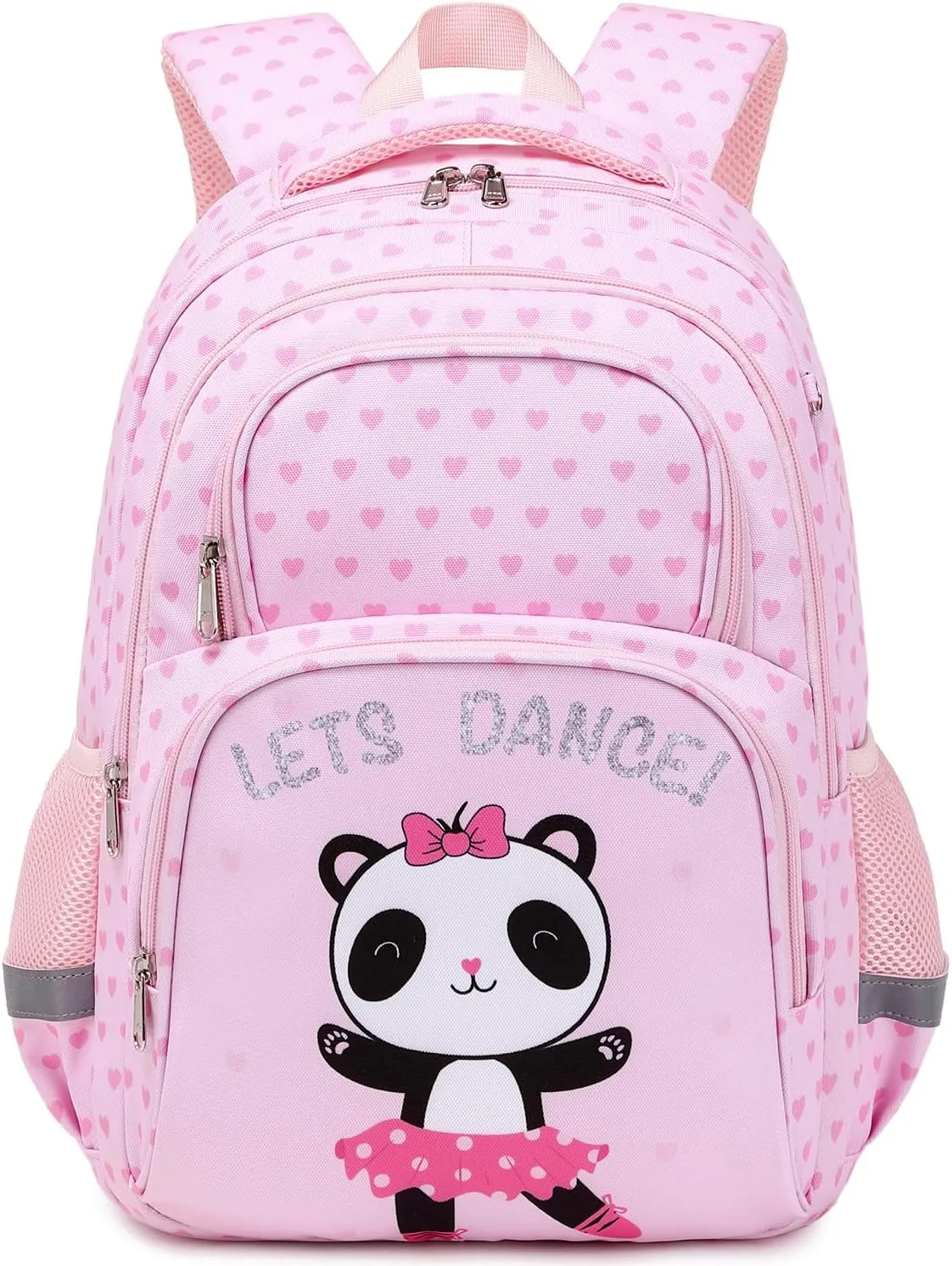 abshoo Cute Panda School Backpack For Girls Elementary Kindergarten Kids School Bag (Panda Pink A)