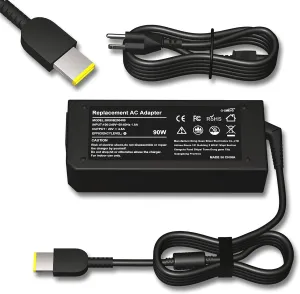 AC Adapter 90W 20V 4.5A Laptop Charger for Lenovo ThinkPad X1 Carbon T440 E431 G410 45N0237 45N0236 45N0239 344428U ThinkPad T431s Z510 PA-1900-081 0B46994 0B46995 Yoga 11s Flex 14 15D Power Cord