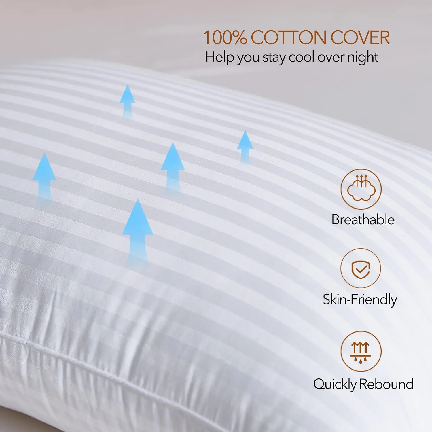 Acanva Bed Pillows for Sleeping 2 Pack with Luxury Hotel Quality, Super Plush 3D Fiber Filling, Top-end Microfiber Cover for Side Stomach Back Sleepers