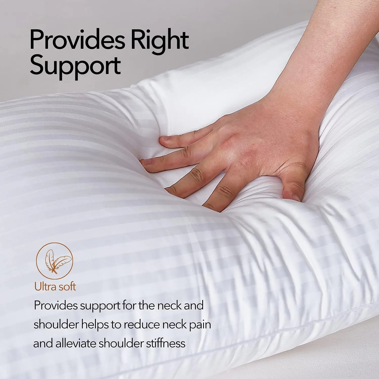 Acanva Bed Pillows for Sleeping 2 Pack with Luxury Hotel Quality, Super Plush 3D Fiber Filling, Top-end Microfiber Cover for Side Stomach Back Sleepers